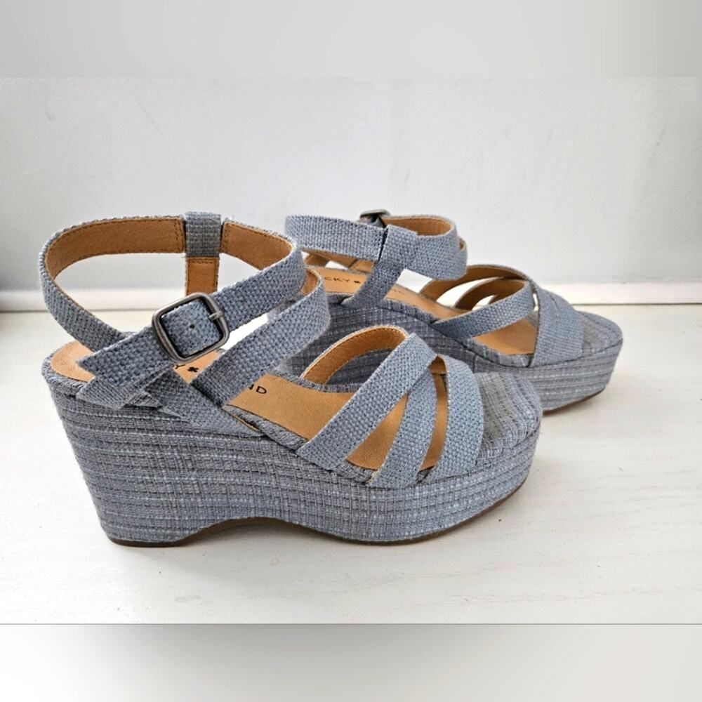 Lucky Brand Gray Wedge Sandals - Picture 1 of 11